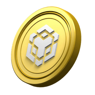 Sierdetail van de Binance BNB coin in de sectie rond vertrouwen van de community