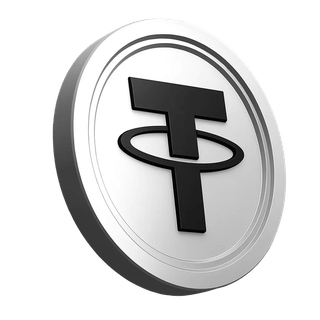 Muntelement van Tether USDT in het vertrouwensgedeelte van de tradingcommunity